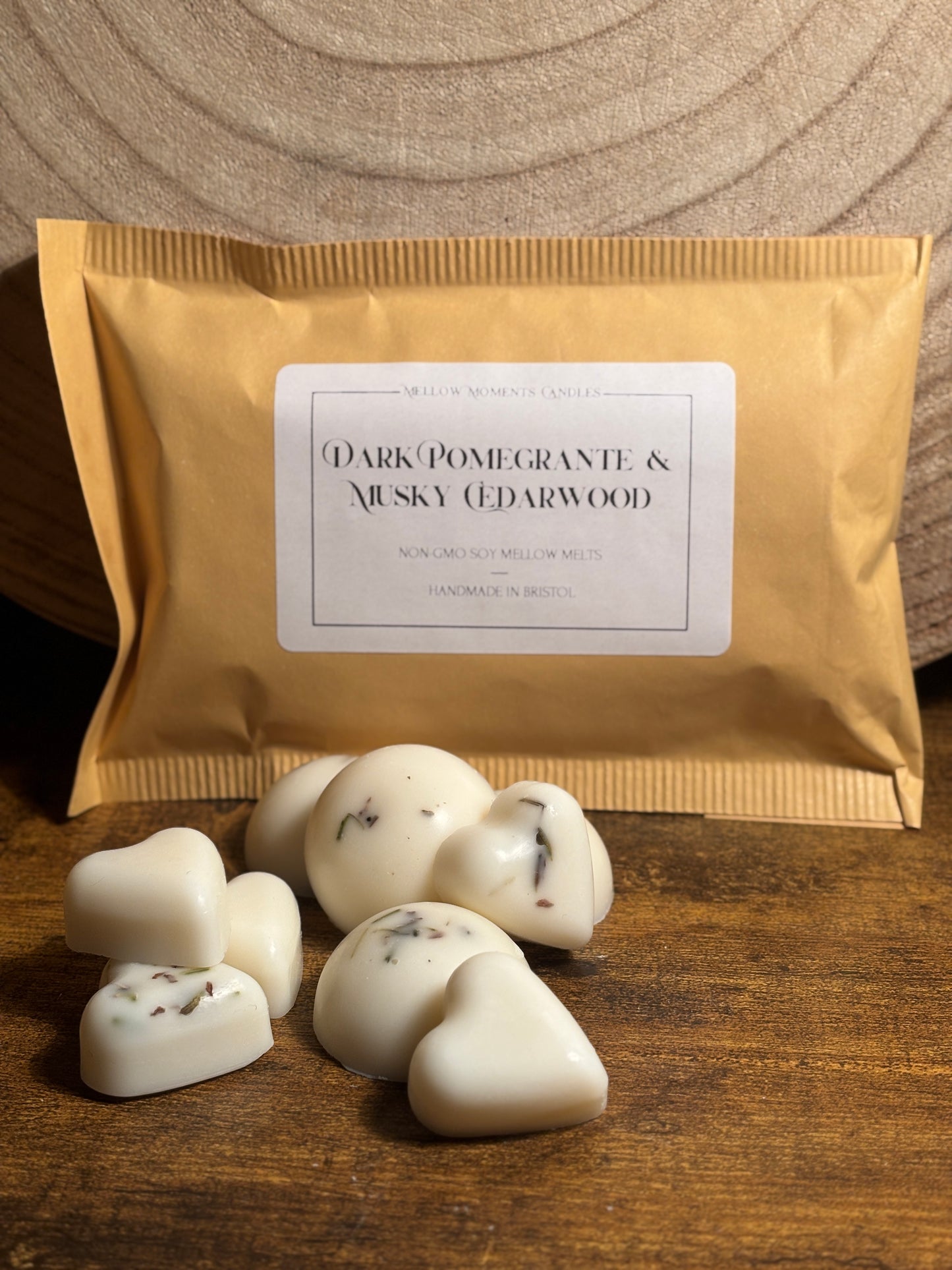 Musky Cedarwood & Dark Pomegranate Mellow Melts