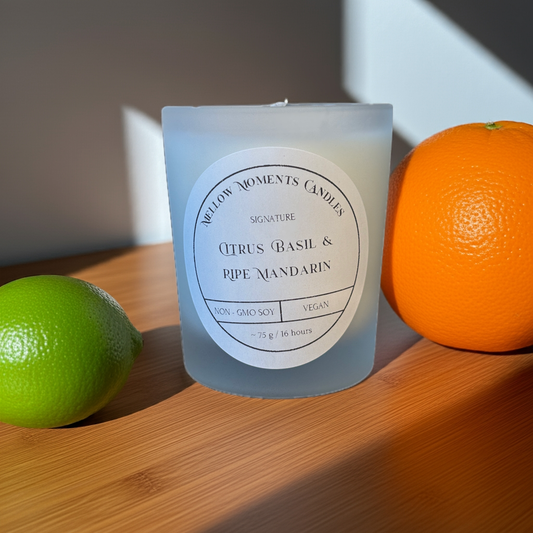 Mini Citrus Basil & Ripe Mandarin Candle