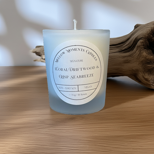 Mini Floral Driftwood & Crisp Seabreeze Candle