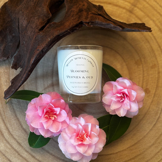 Mini Blooming Peonies & Oud Candle